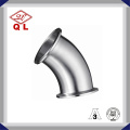 45 Degree Bend Sanitary Stainless Steel Pipe Fitting Clamped Elbow